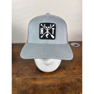 Hooked & Tagged Gray Trucker Hat H&T Hunting Fishing Snapback Cap Matthew 6:33